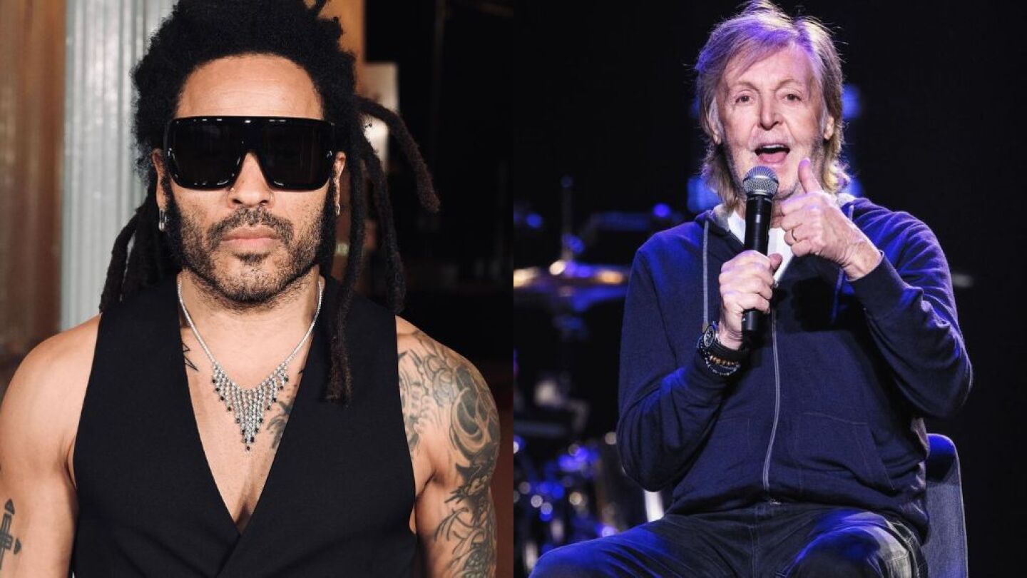 Lenny Kravitz asistió al concierto de Paul Mccartney
