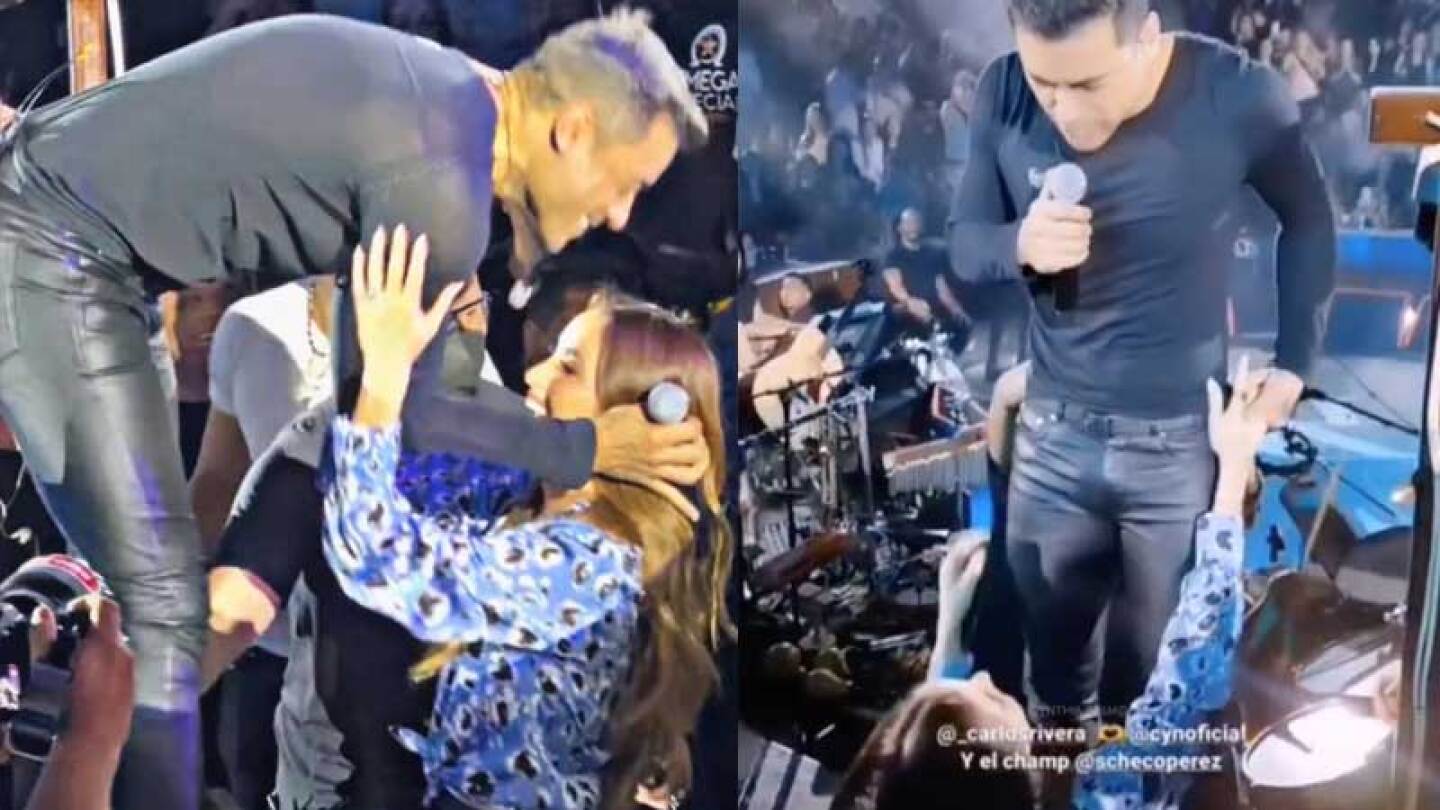 Carlos Rivera le baila a Cynthia Rodríguez y la besa en público