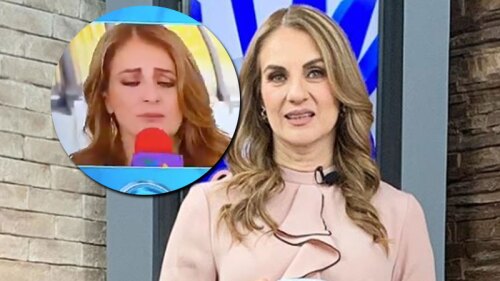 La conductora del matutino lucía muy afectada y se ‘quebró’ en plena transmisión; usuarios la critican en redes.