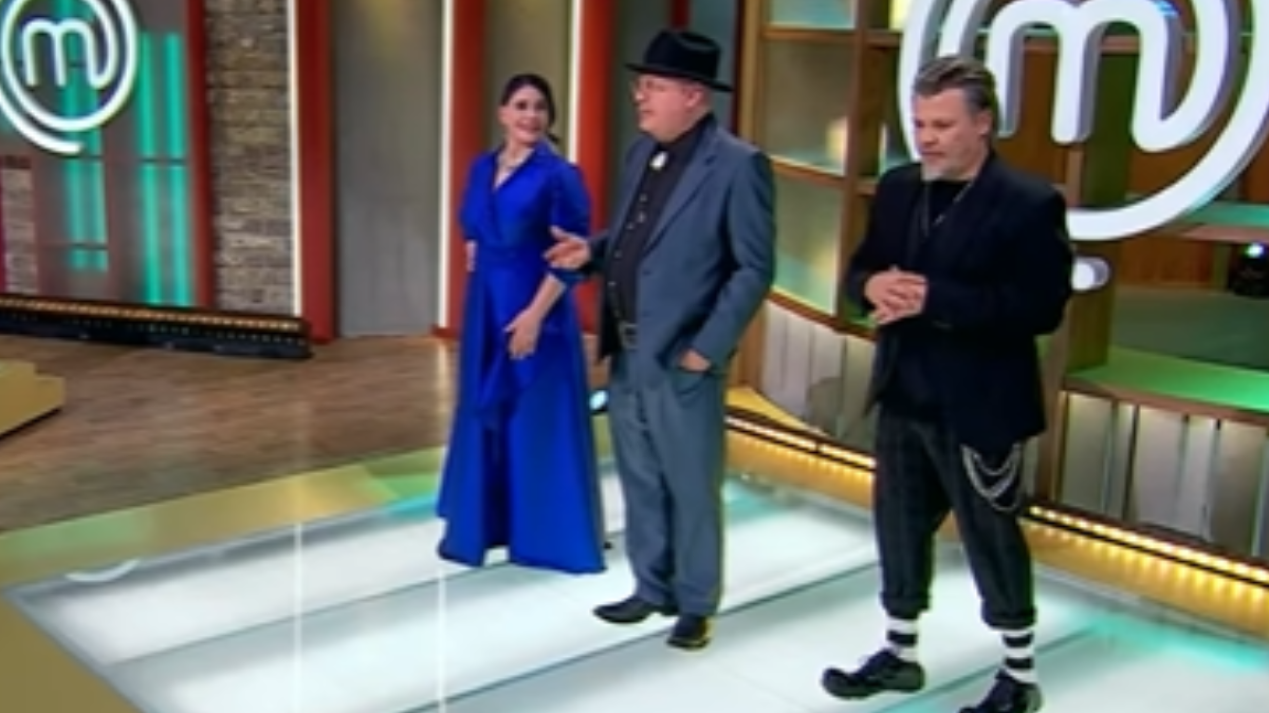 Chef Zahie Tellez, Adrián y Poncho en la final de MasterChef celebrity generaciones 2025