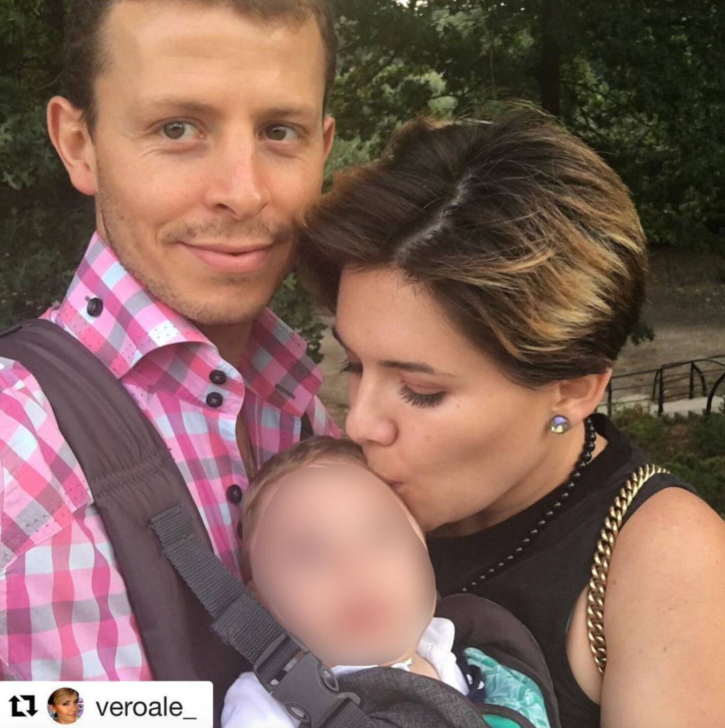 Vero Ale, su esposo y su bebé fallecido