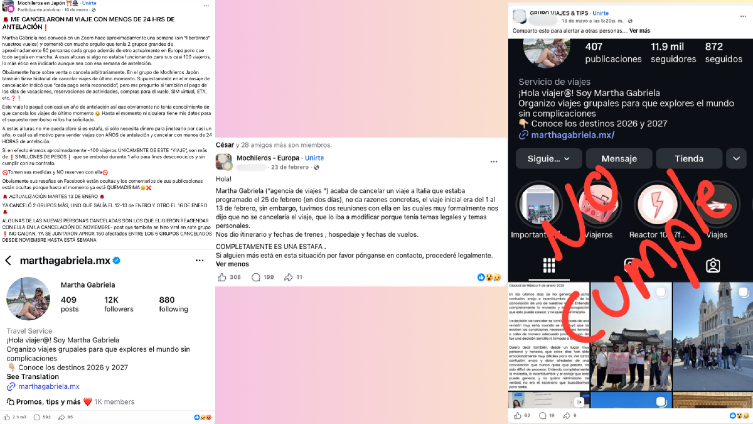 Denuncias de presunta estafa contra la locutora y creadora de contenido Martha Gabriela MX