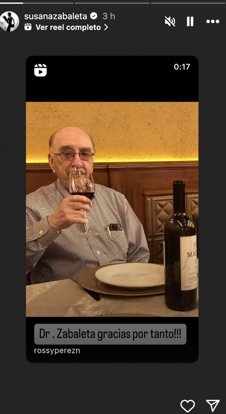 Muere papá de Susana Zabaleta