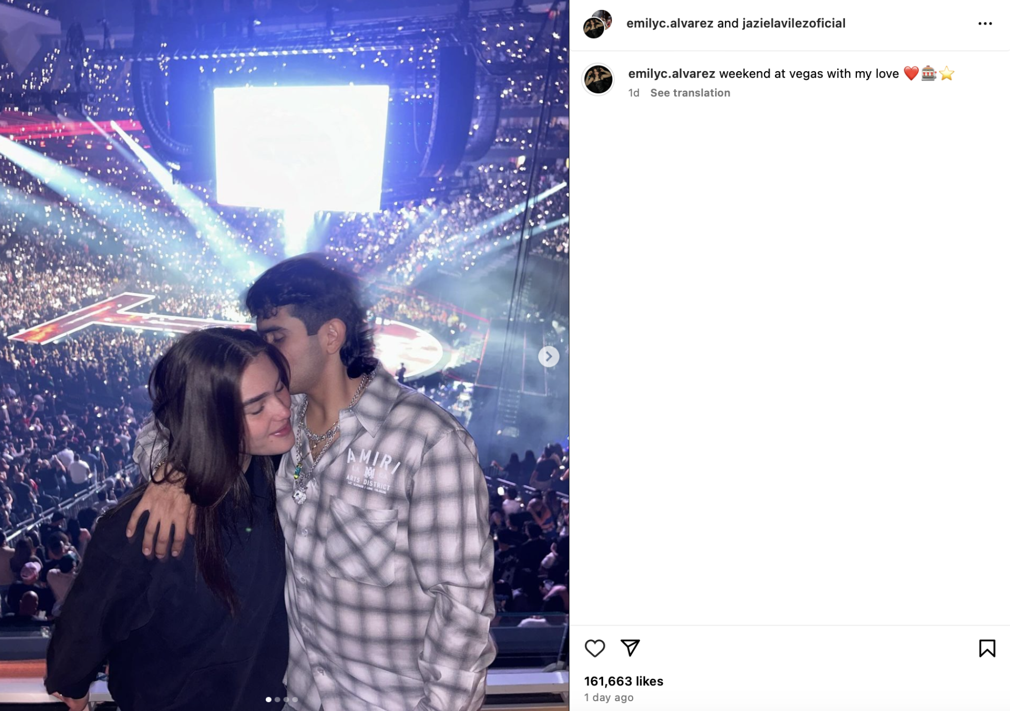 Emily Alvarez, hija del Canelo con su novio