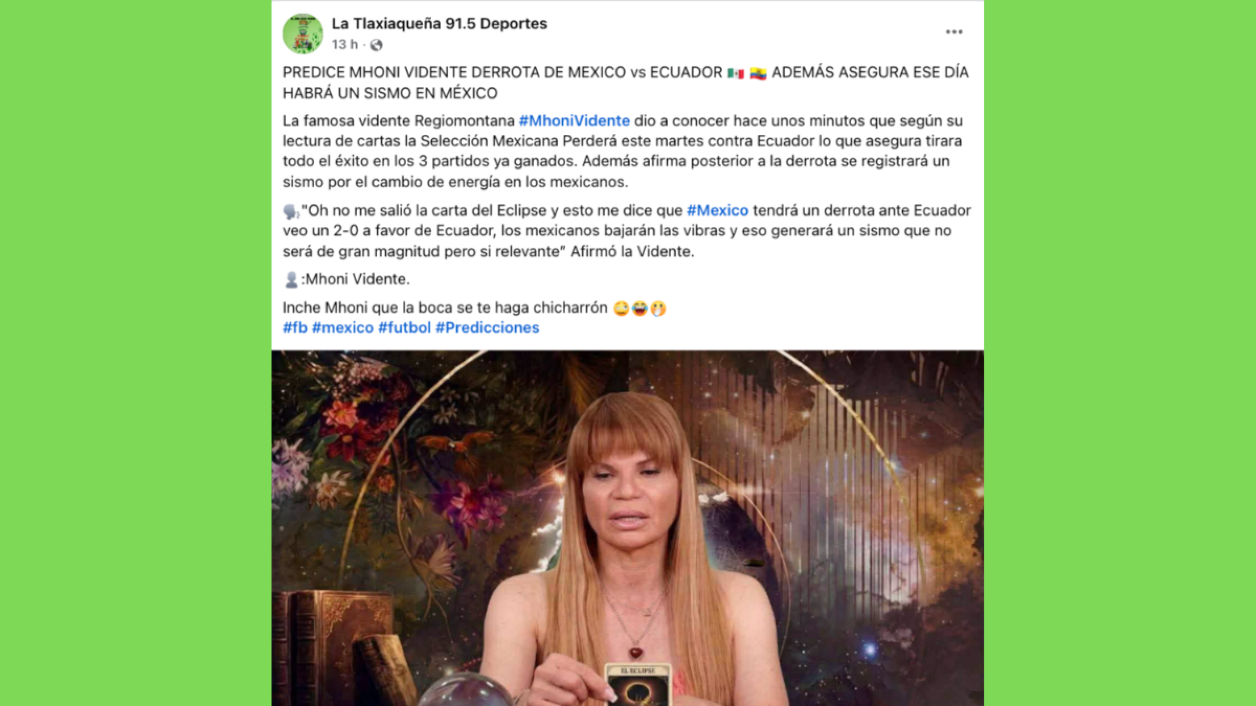 Predicción atribuida a Mhoni Vidente