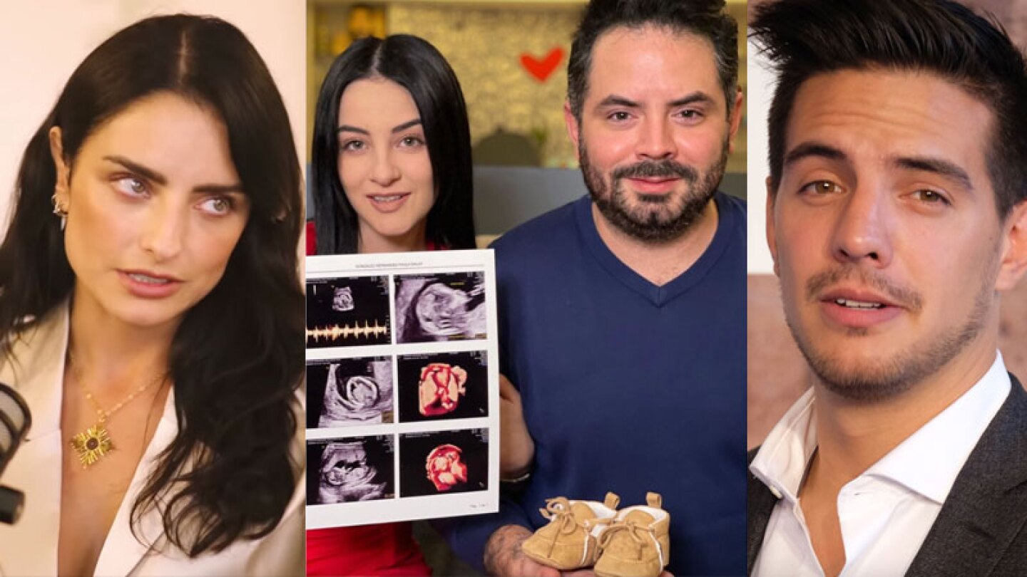 Aislinn Derbez y Vadhir reaccionan a embarazo de la novia de José Eduardo