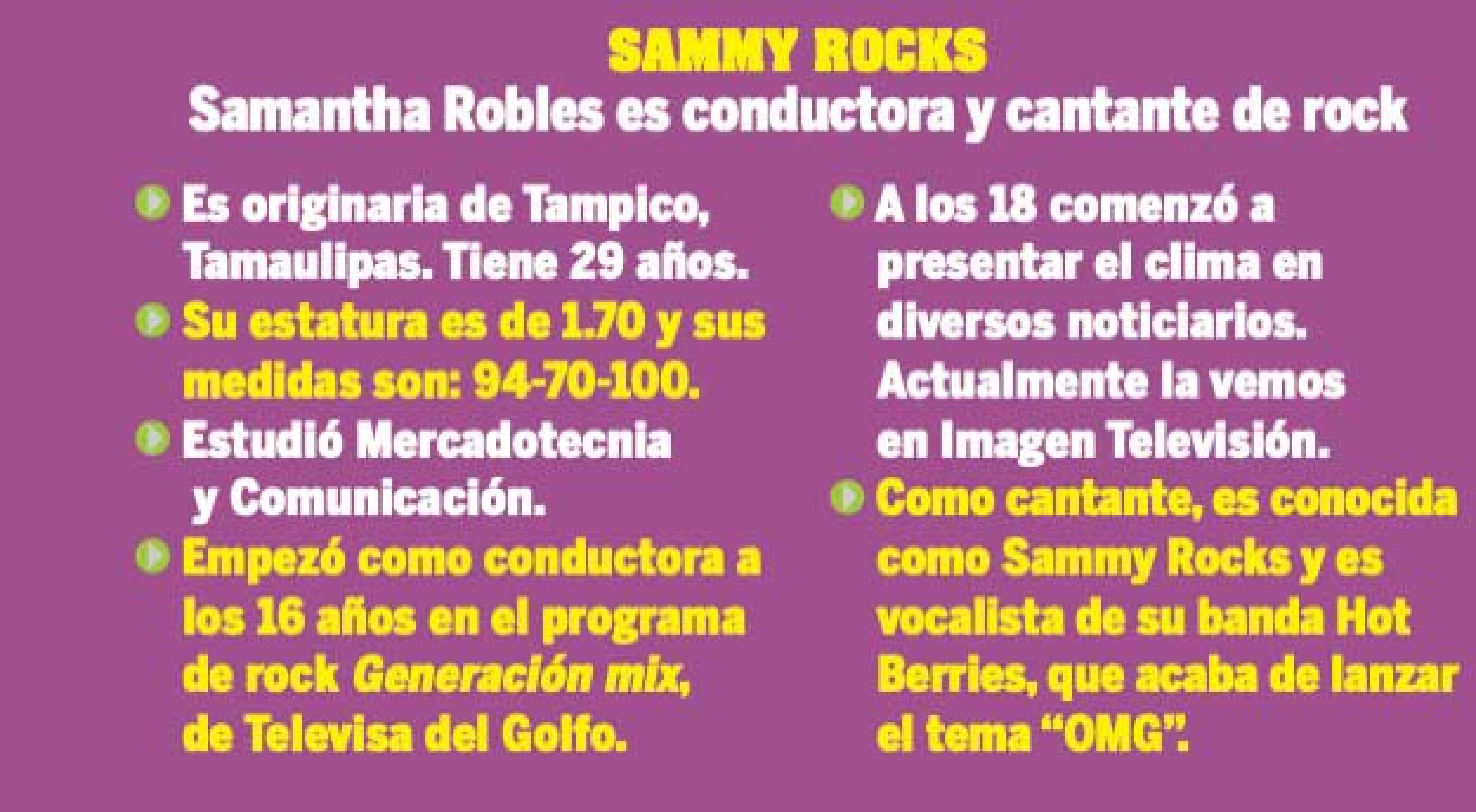 Sammy Rocks Sammy Rocks: De chica del clima a candente modelo