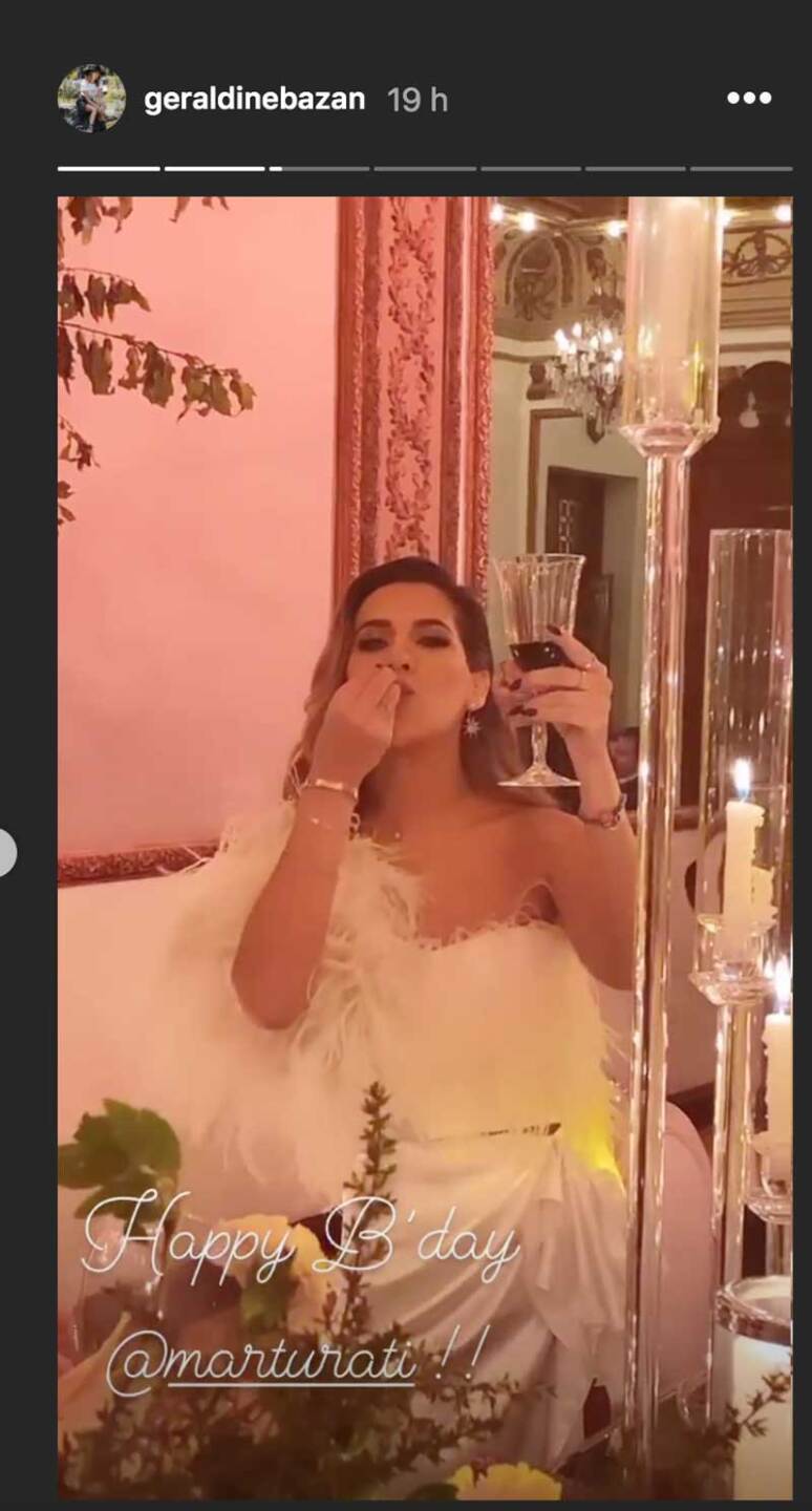 Geraldine Bazán asistió al cumpleaños de una amiga