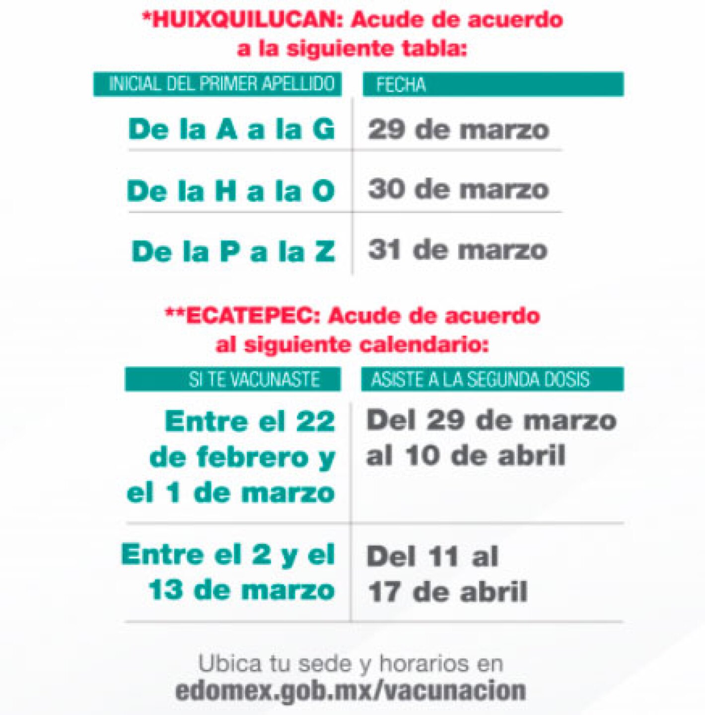 edomex fechas