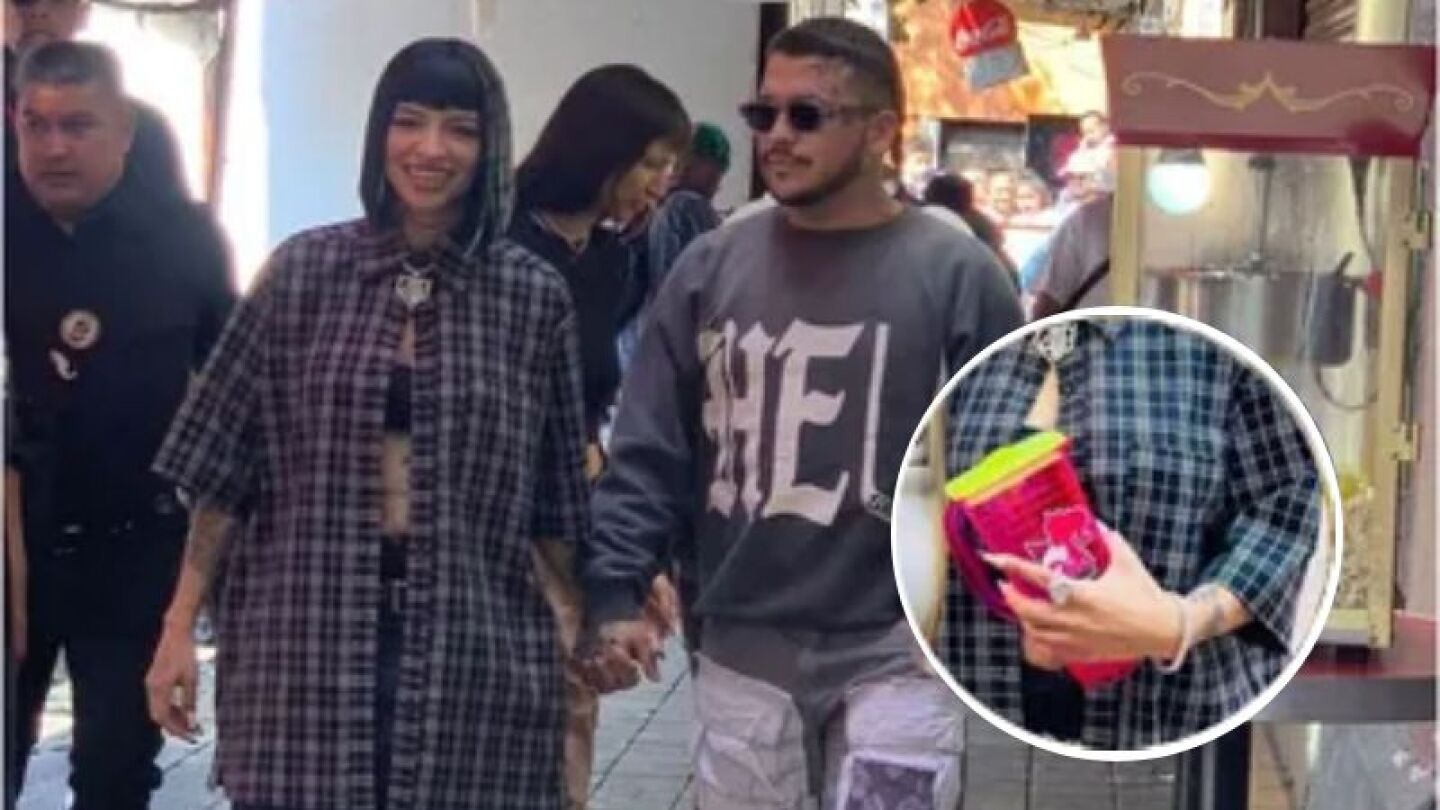 Cazzu de la mano de Christian Nodal pasea por barrio de Tepito