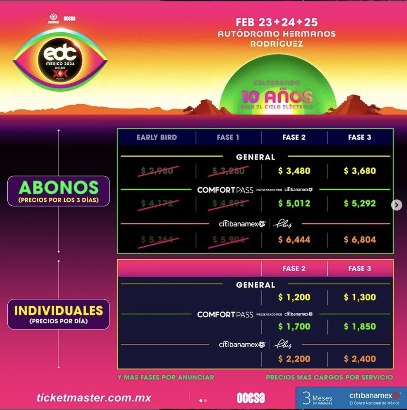 EDC México revela su line up Skrillex, David Guetta y Steve Aoki