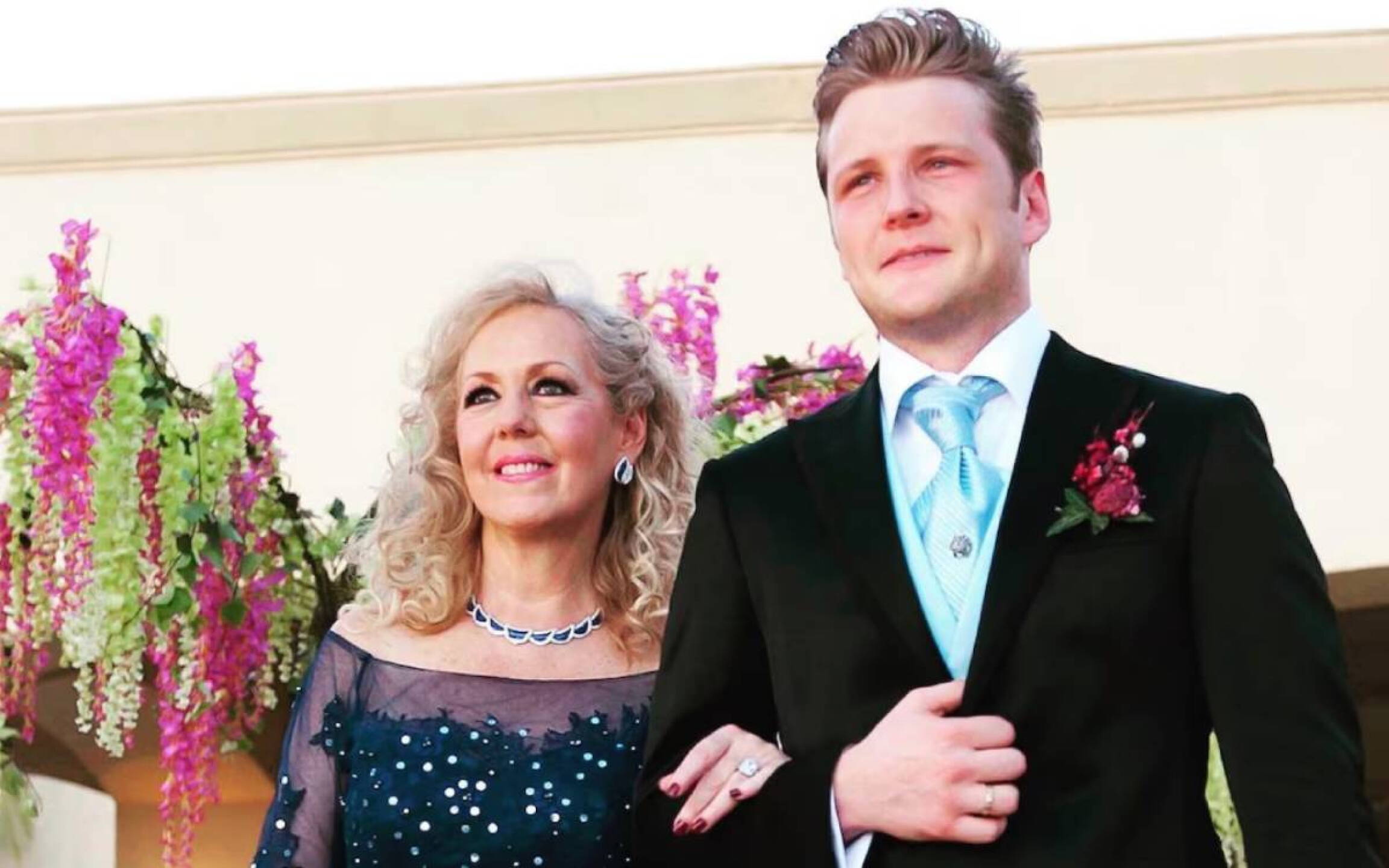 Alexander Acha y su mamá