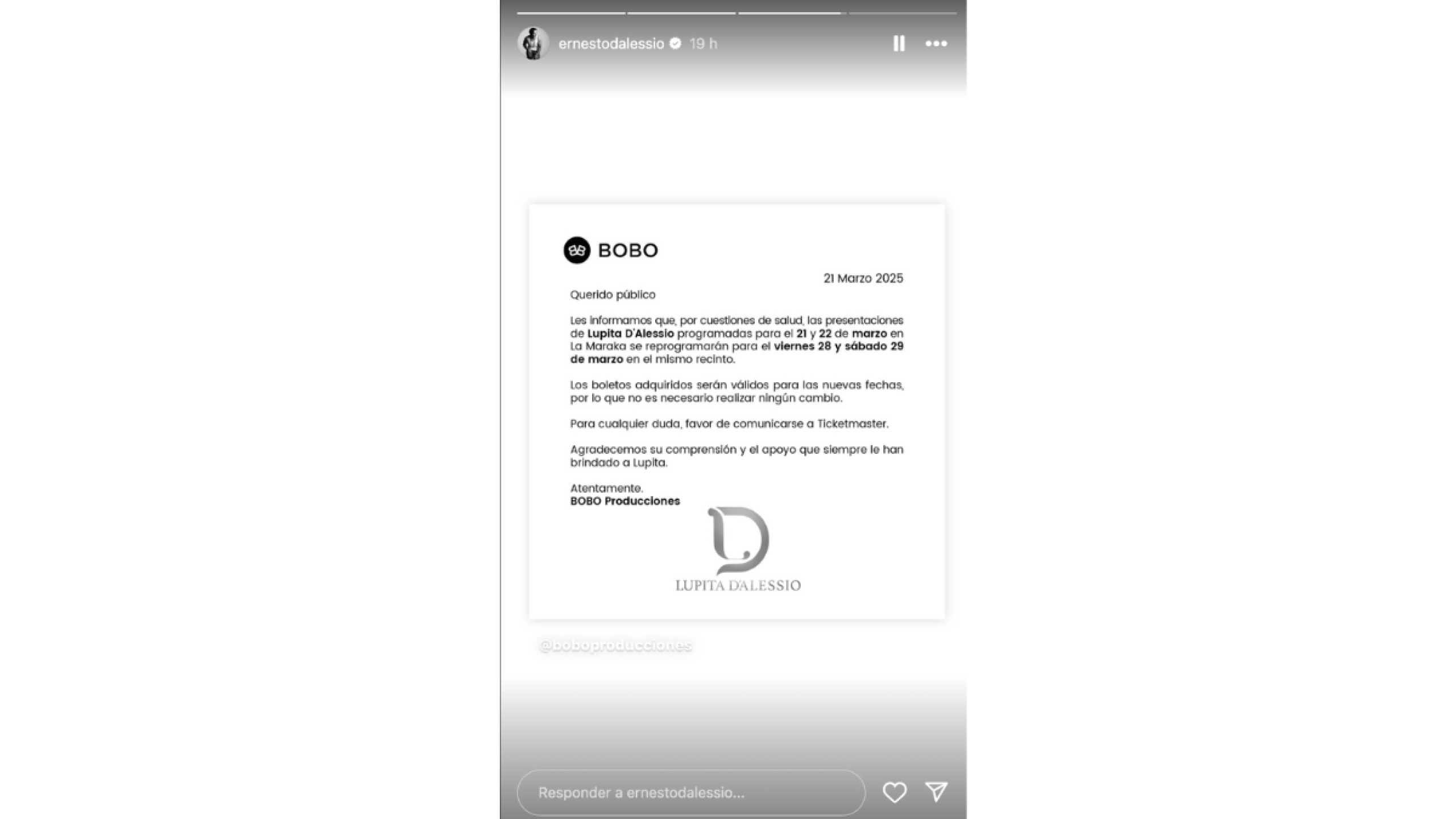 ¿Qué dijo Ernesto D'Alessio sobre la salud de su madre?