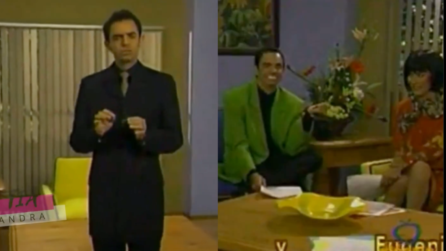Eugenio Derbez burlándose de la prensa en sketch olvidado
