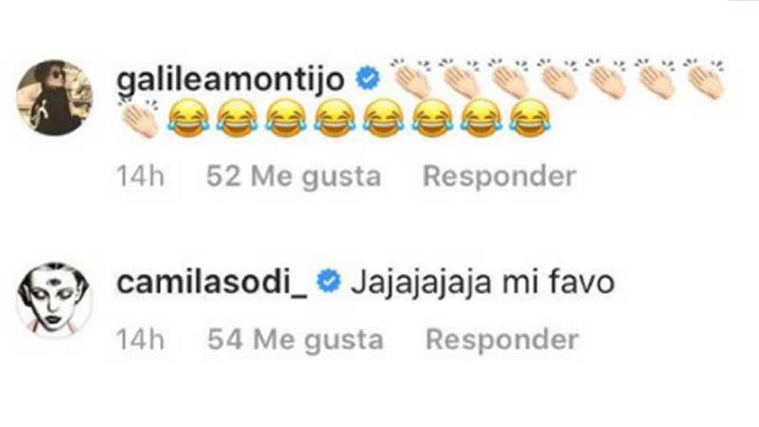 A Galilea y Camila les encantó el meme.