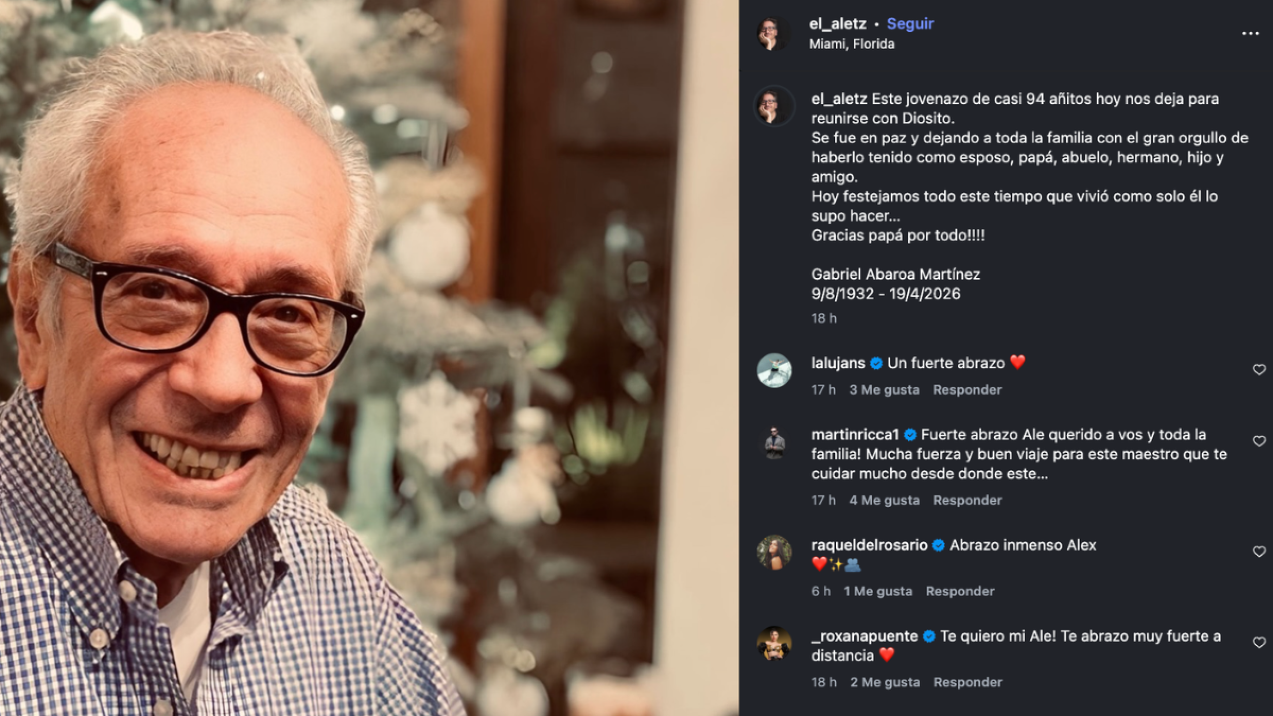 Muere Gabriel Abaroa, padre de ex Pandora