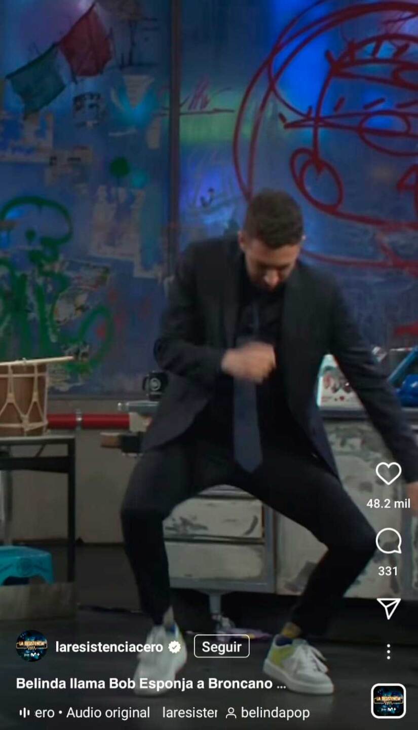 David Broncano baila cumbia