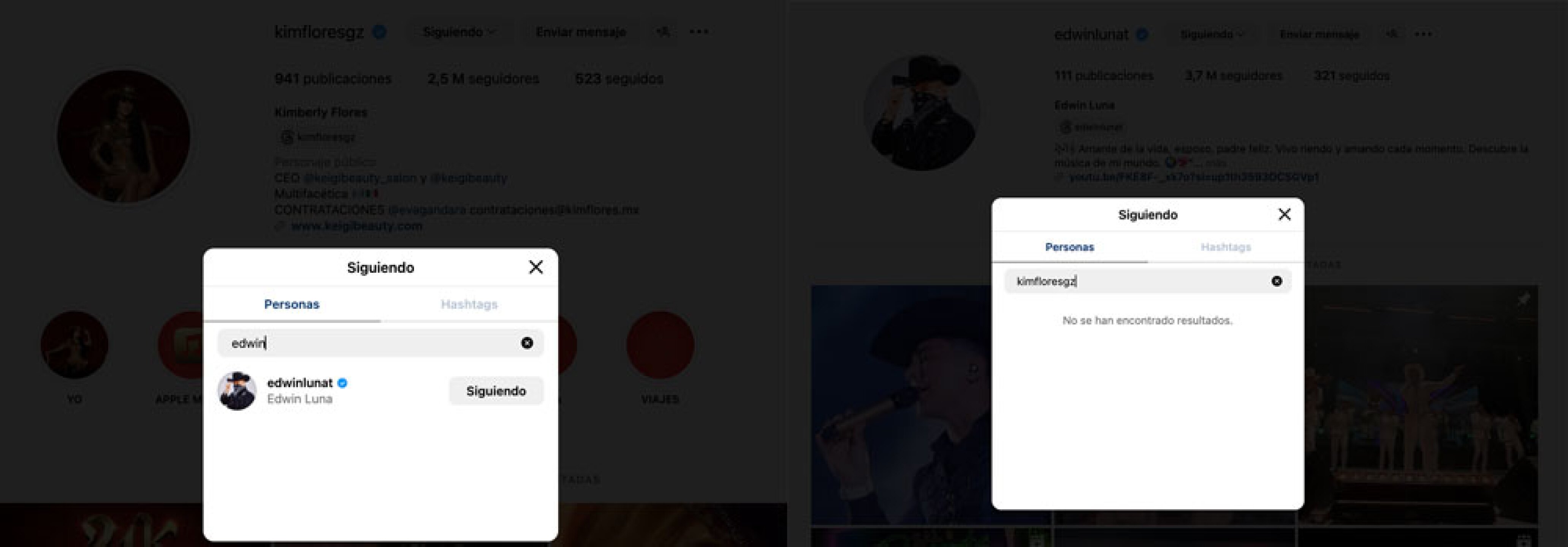 Edwin Luna y Kimberly Flores