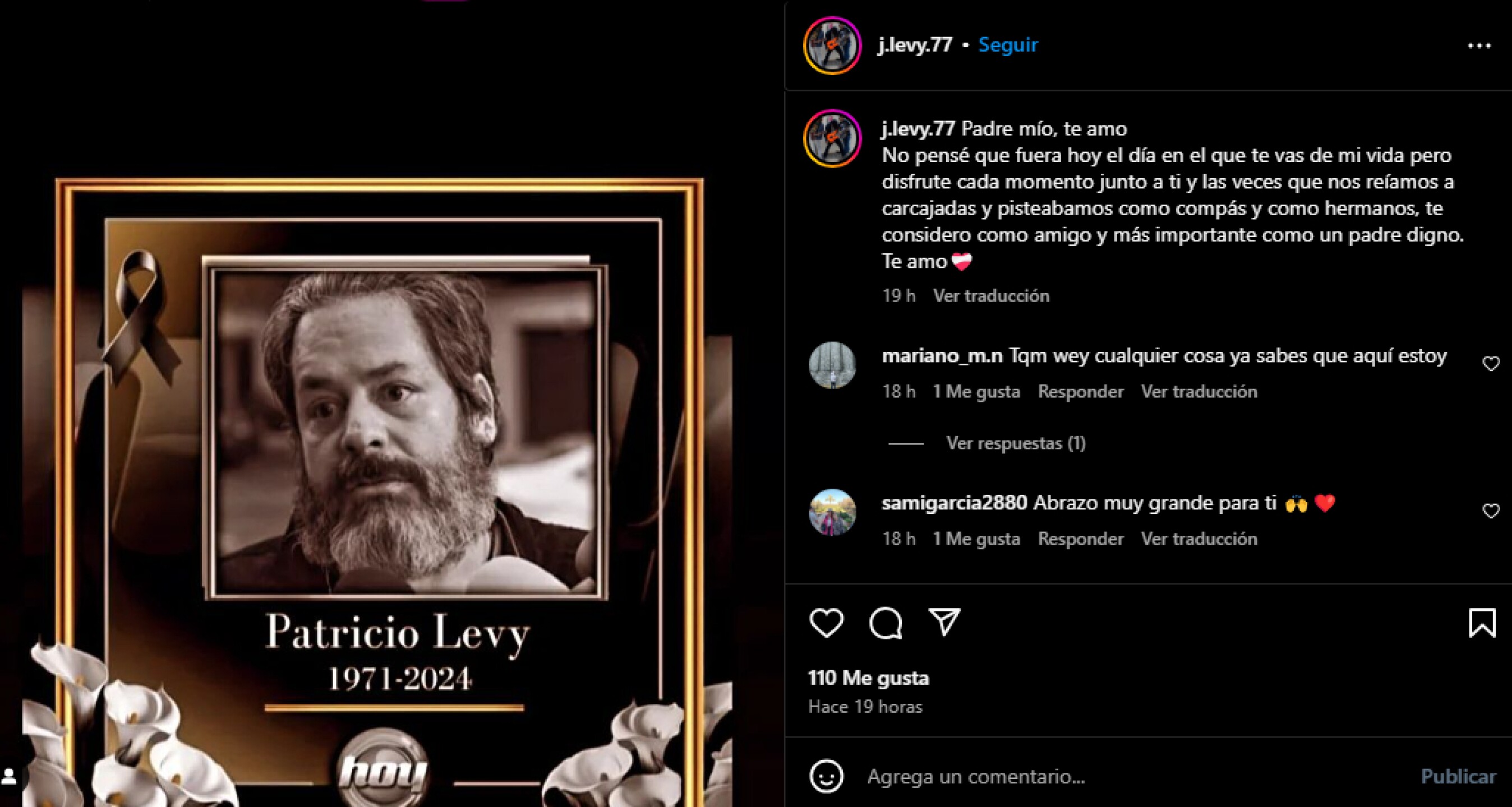 Juan Levy dedicatoria