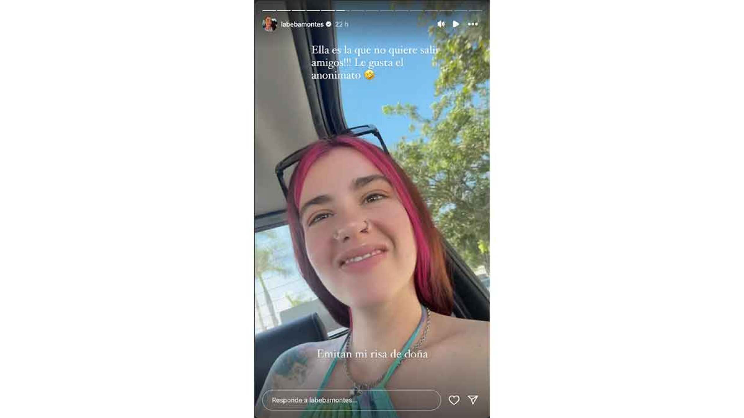 Beba Montes grita su amor a los cuatro vietos