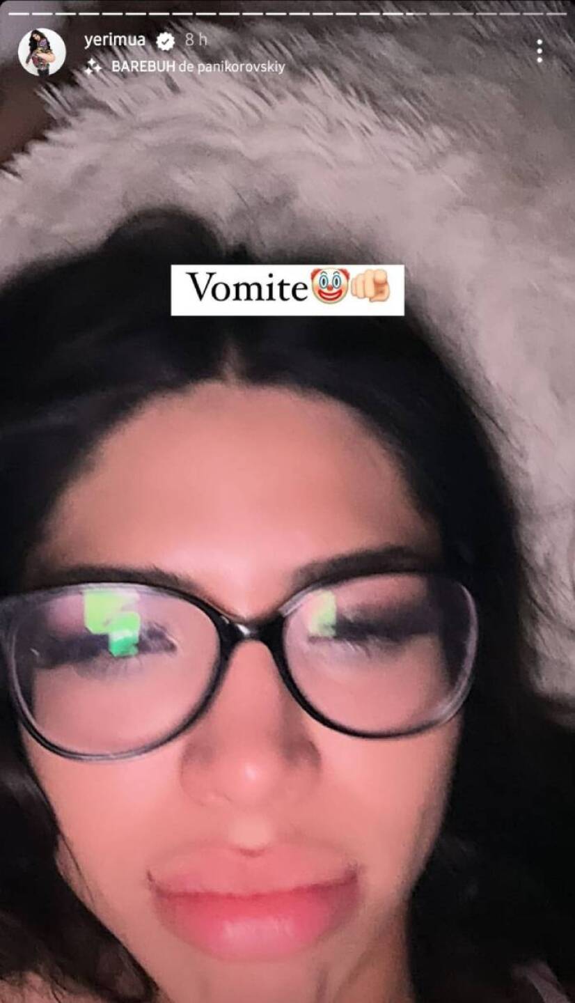 Yeri confesó que incluso vomitó por el alcohol que consumió.