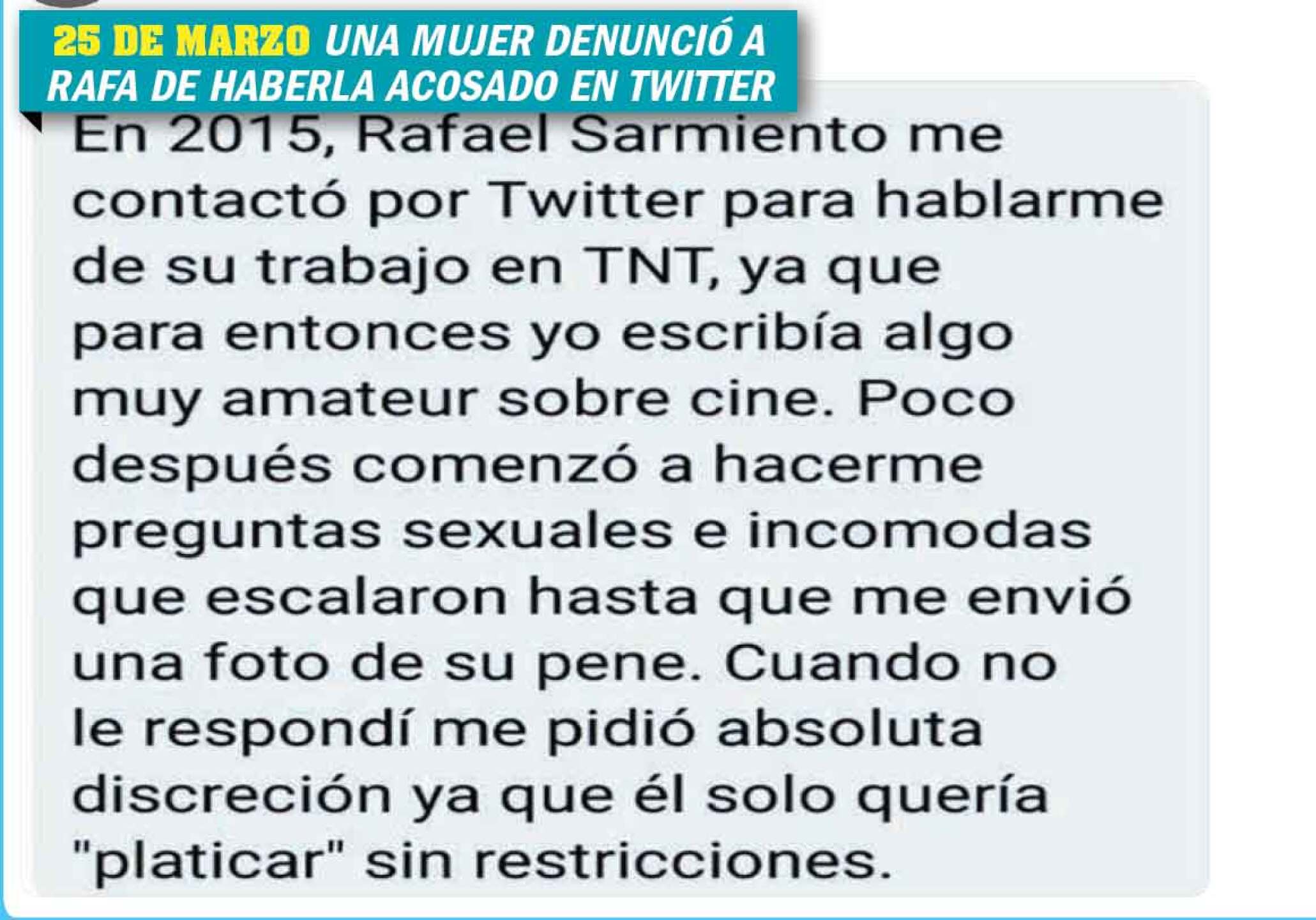 Las denuncias se hicieron de manera anónima por medio de la página de Twitter del movimiento #MeTooCineMexicano