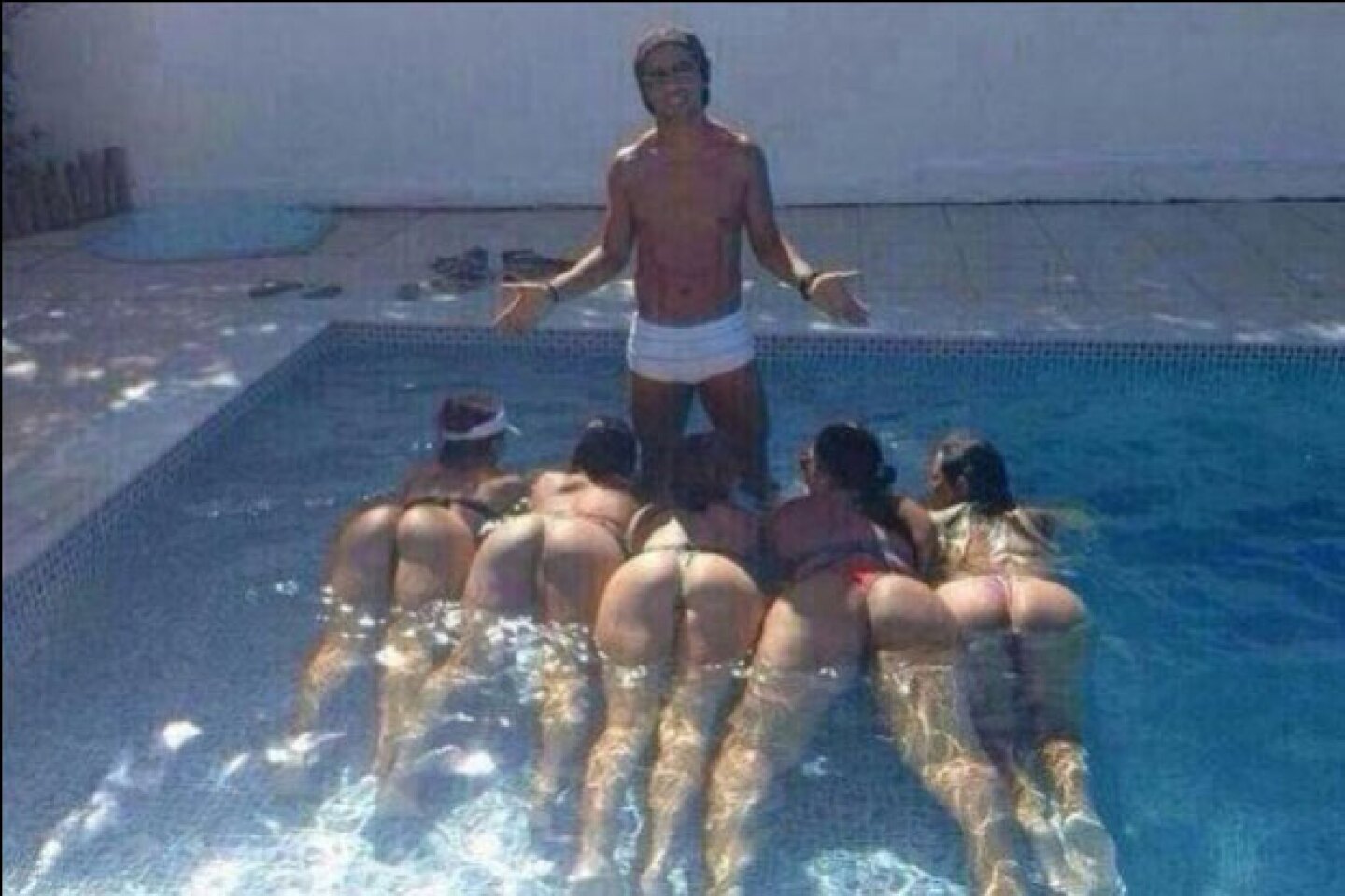 El deportista posó muy contento.