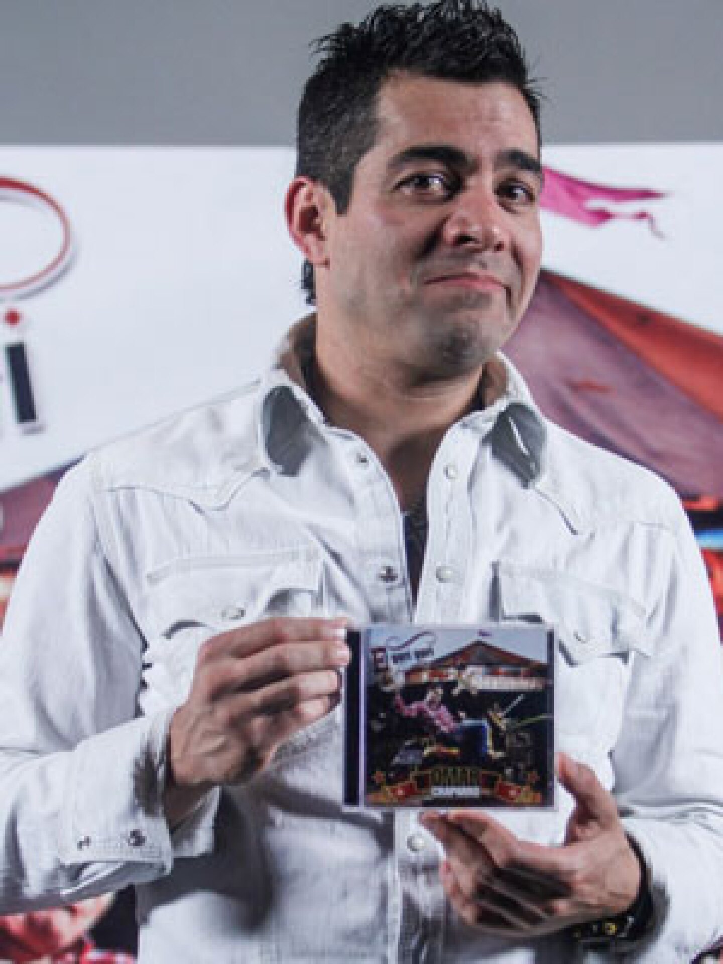 Aquí en la presentación de su disco.