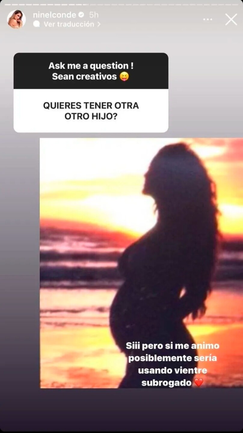 Ninel Conde no descarta volver a ser madre mediante el alquiler de un vientre