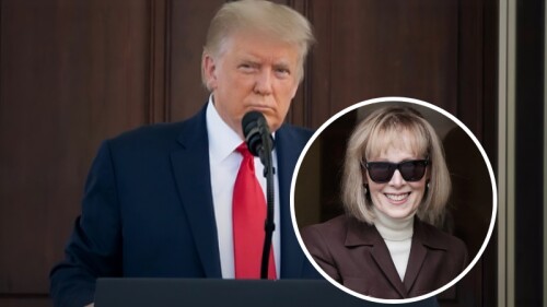 La escritora E. Jean Carroll se mostró satisfecha luego de ganar la demanda contra Donald Trump.
