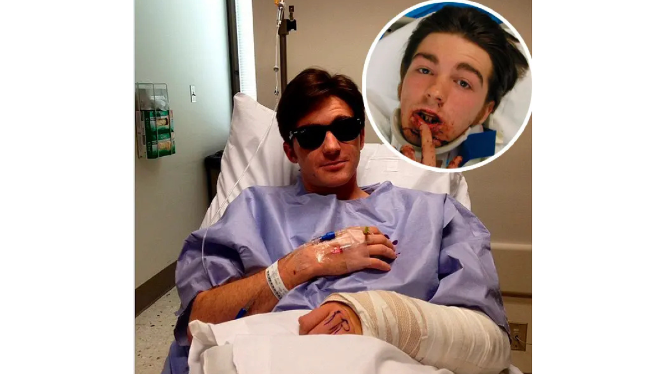 Drake Bell en el hospital