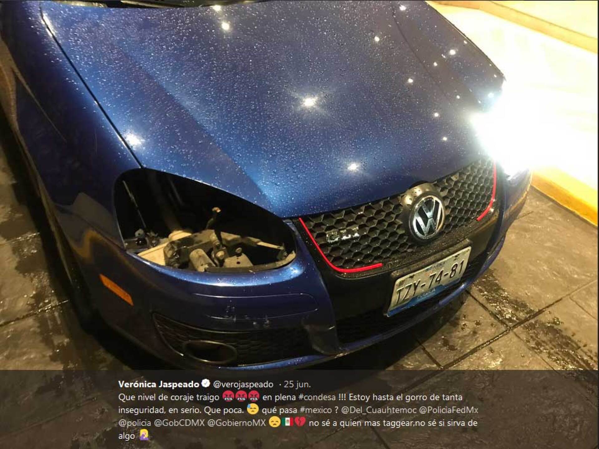 Verónica Jaspeado fue víctima de la delincuencia en la CDMX