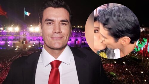 Ahora que el actor está soltero, anda ‘desatado’ pues no solo la besó a ella, sino que también le robó un beso a Aracely Arámbula.