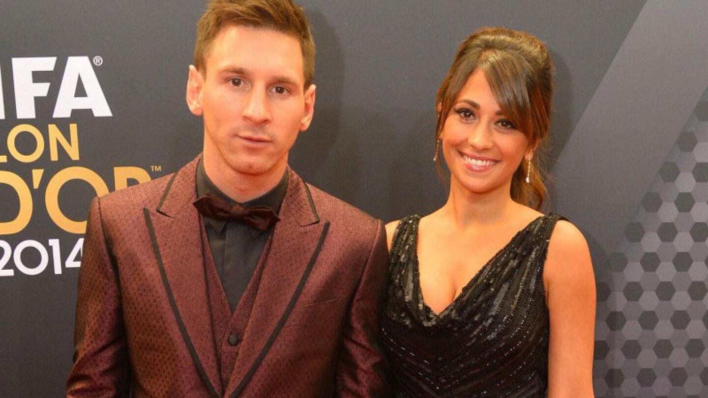 Messi y Antonella n