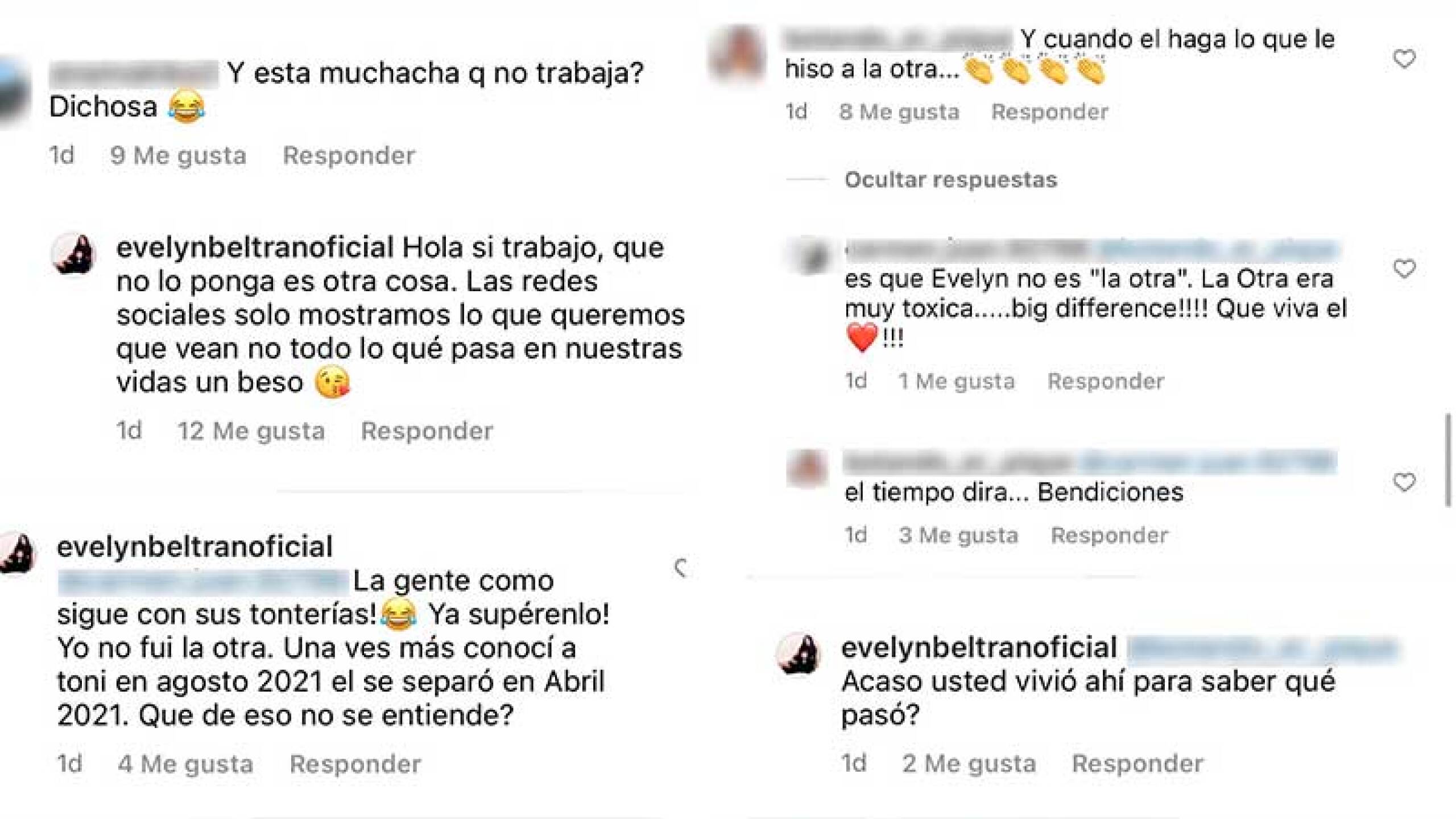 Toni Costa y Evelyn Beltrán también tienen el apoyo de algunos internautas