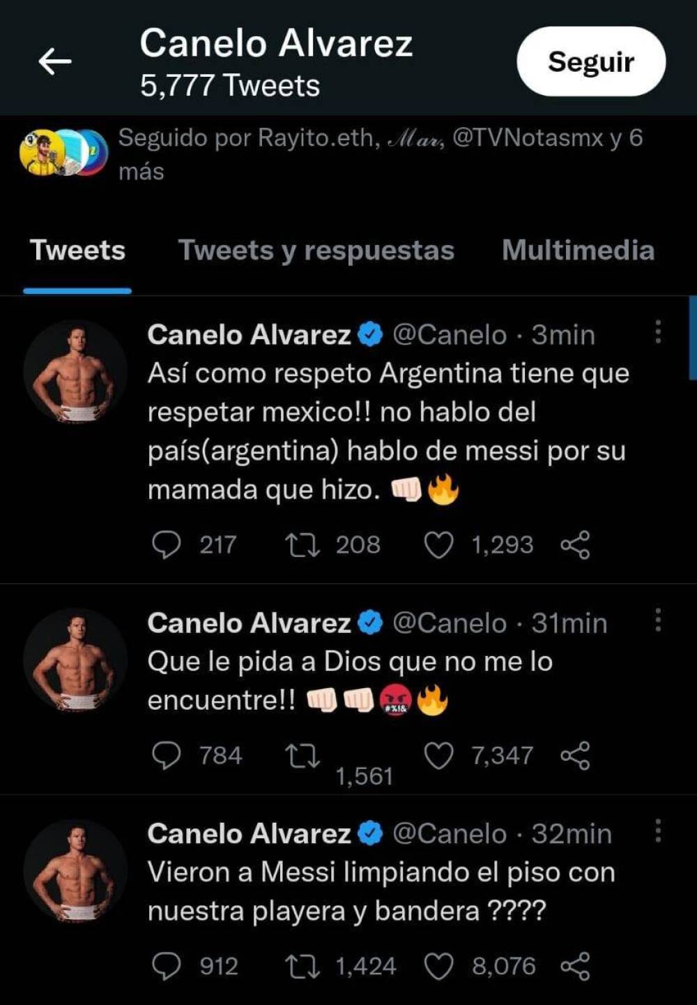 Canelo Álvarez amenaza a Messi por presuntamente pisar la playera de México