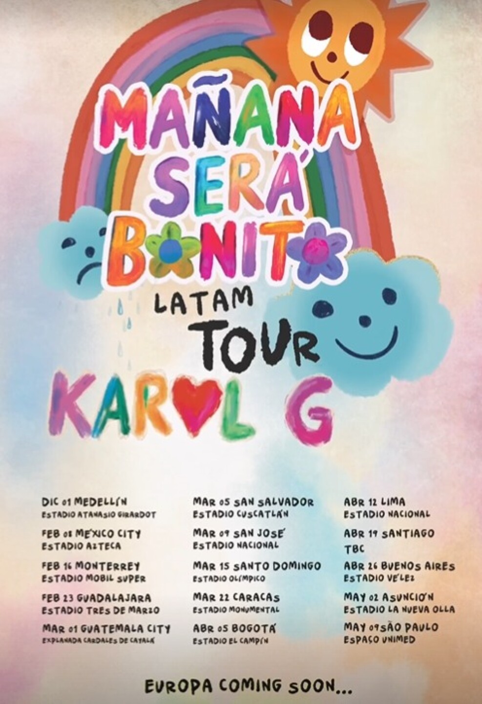 Mañana será bonito tour Karol G fechas