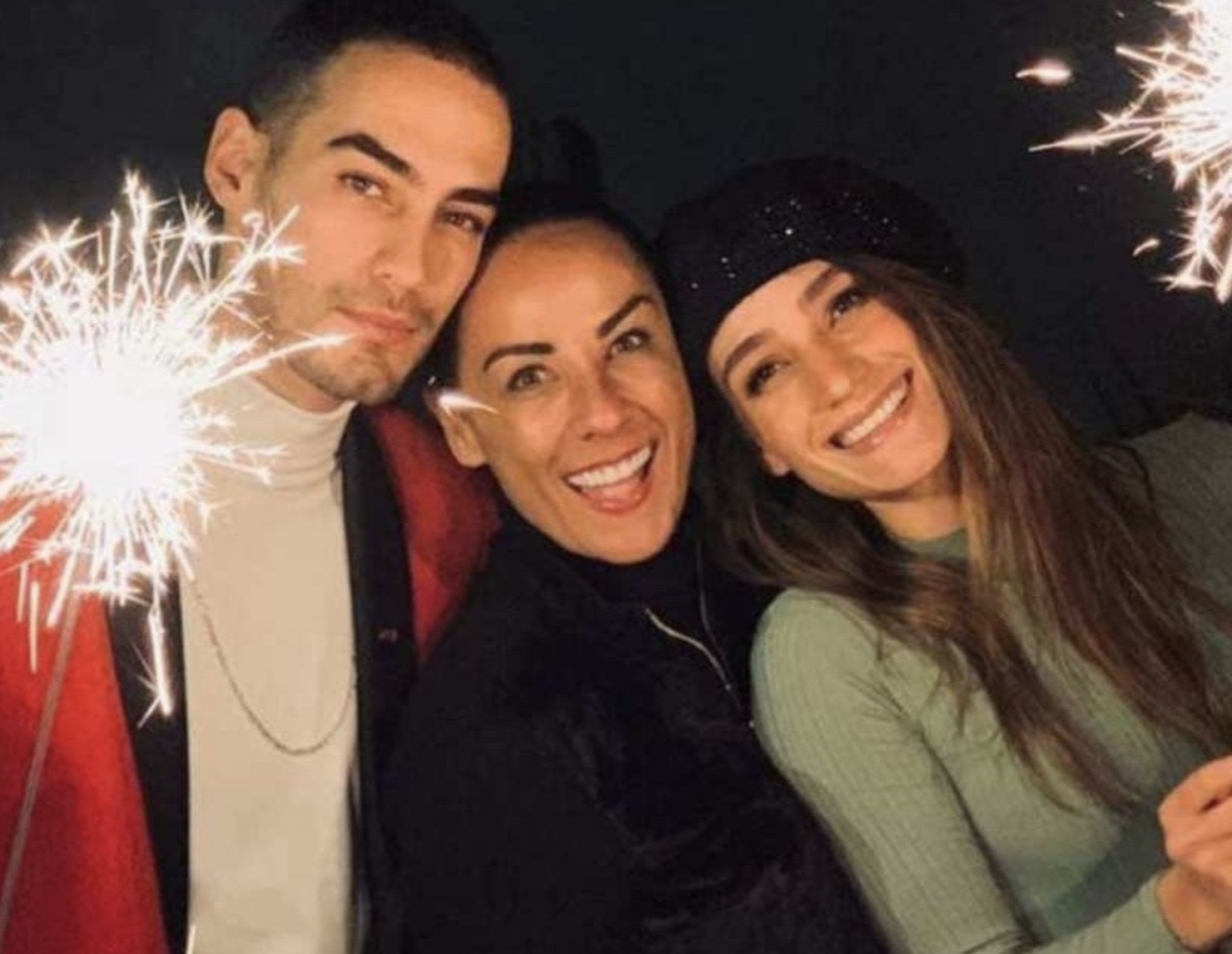 Consuelo Duval con sus hijos, Michel Duval y Paly Duval