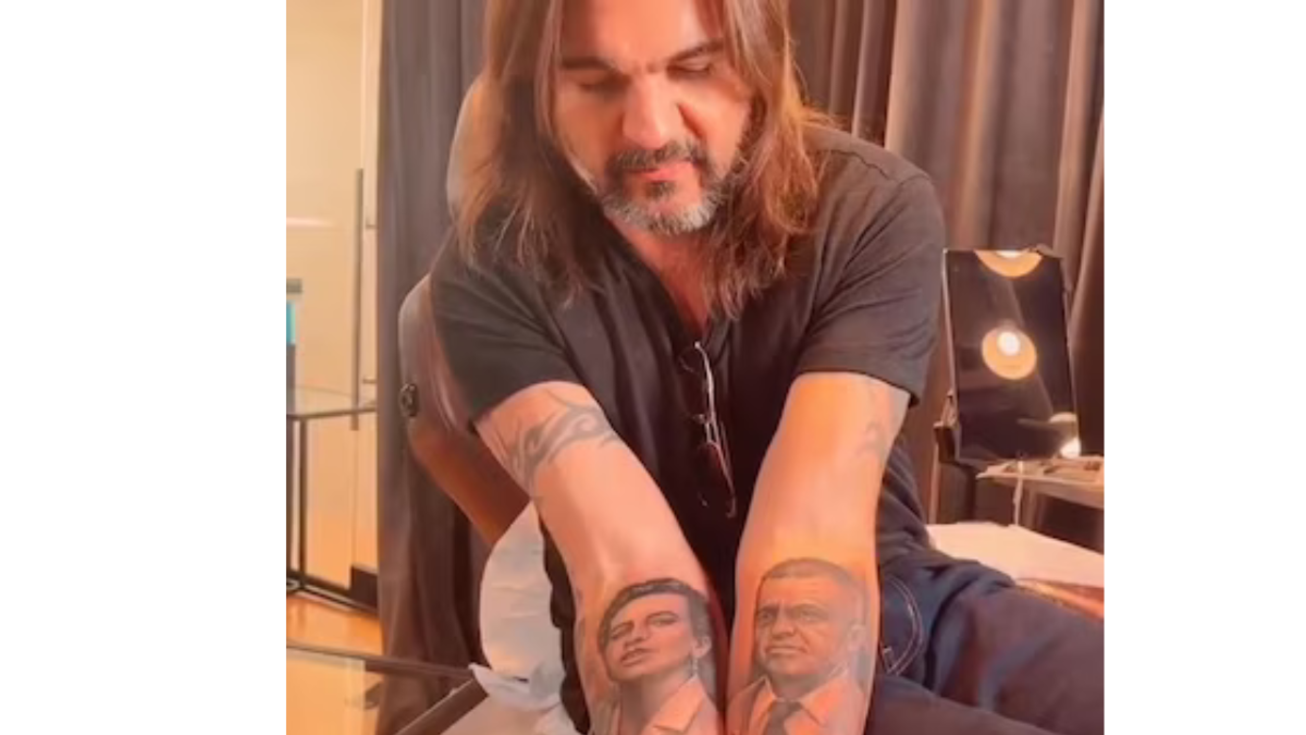 Juanes se tatúa a sus padres