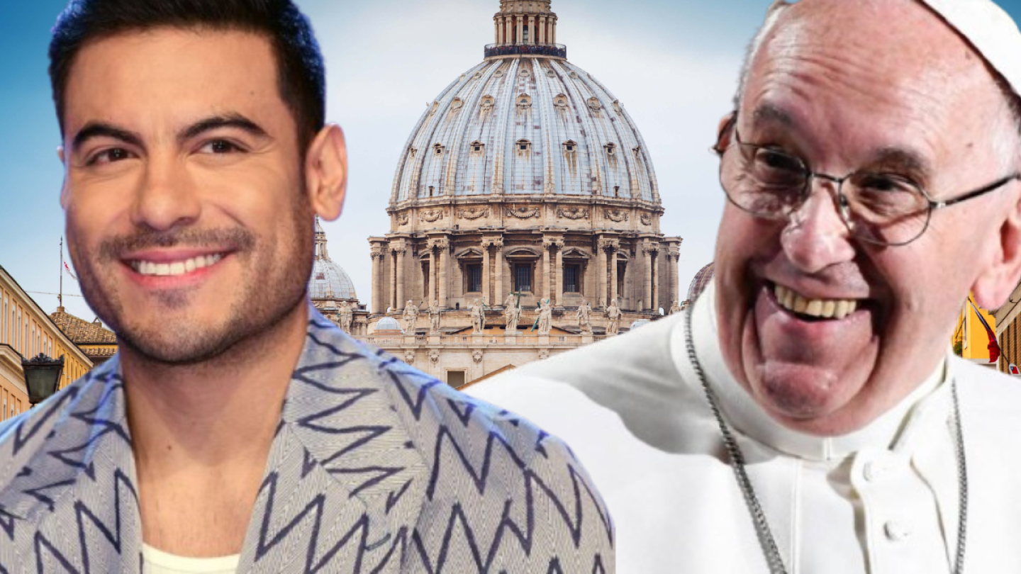 Papa Francisco y Carlos Rivera