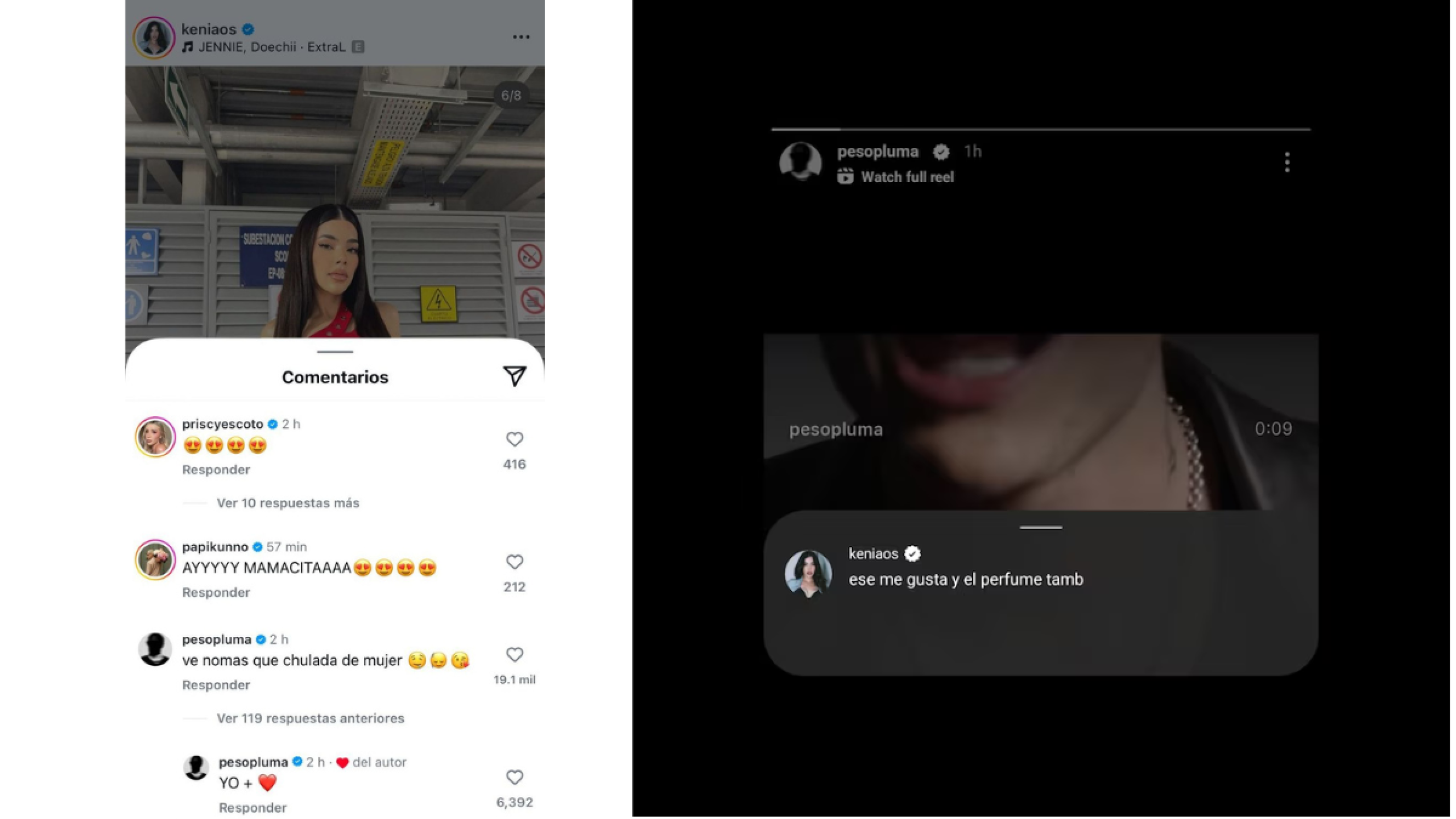 Peso Pluma y Kenia Os: Del escenario al corazón