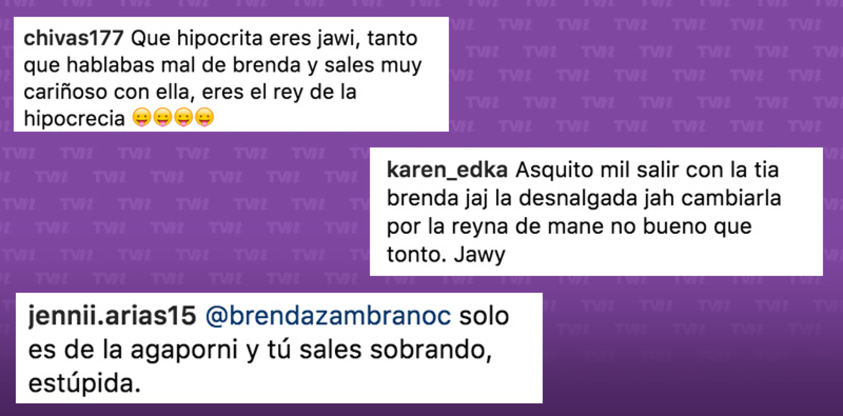 Así fueron las críticas al ver a Jawy con Brenda Zambrano