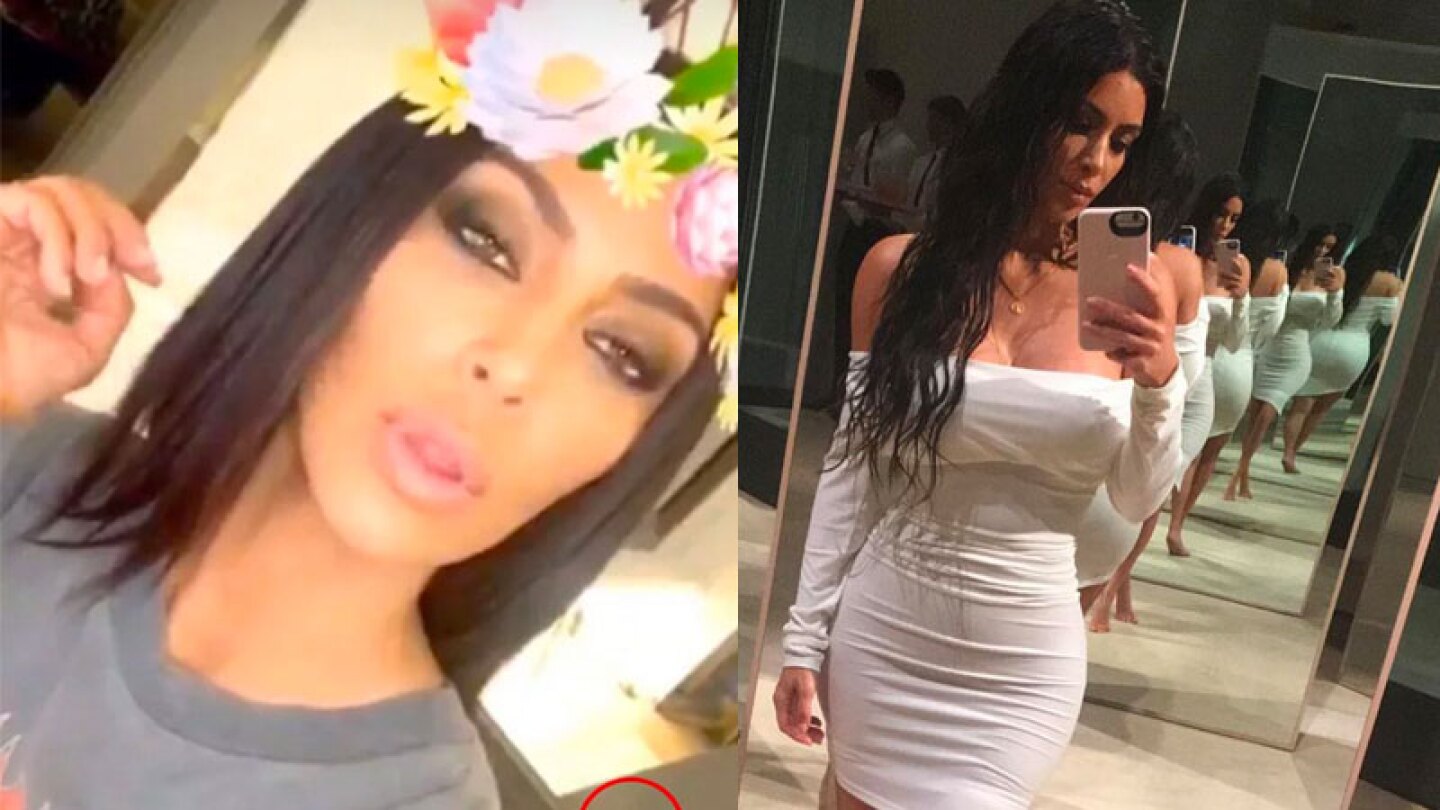 Selfie traiciona a Kim Kardashian y la atrapan a punto de inhalar cocaína