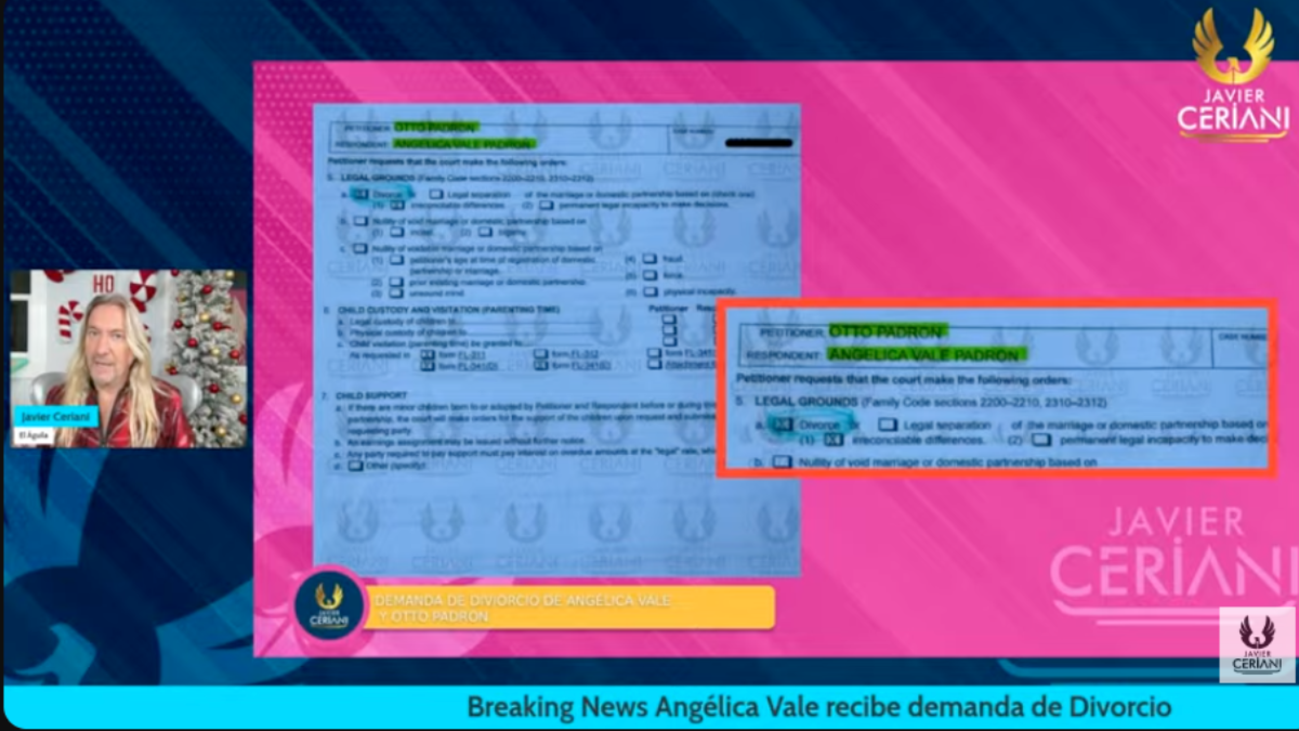 Angélica Vale y Otto Padrón se divorcian