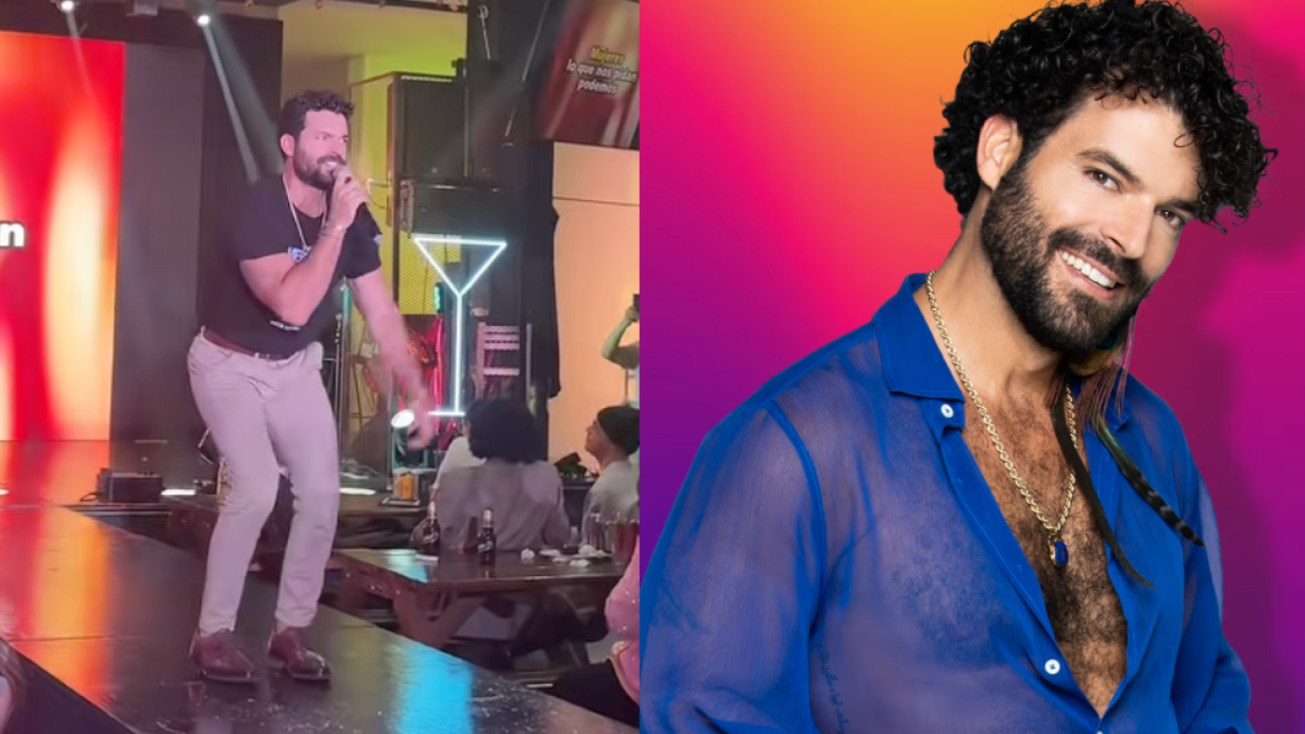 Adrián Di Monte cantando