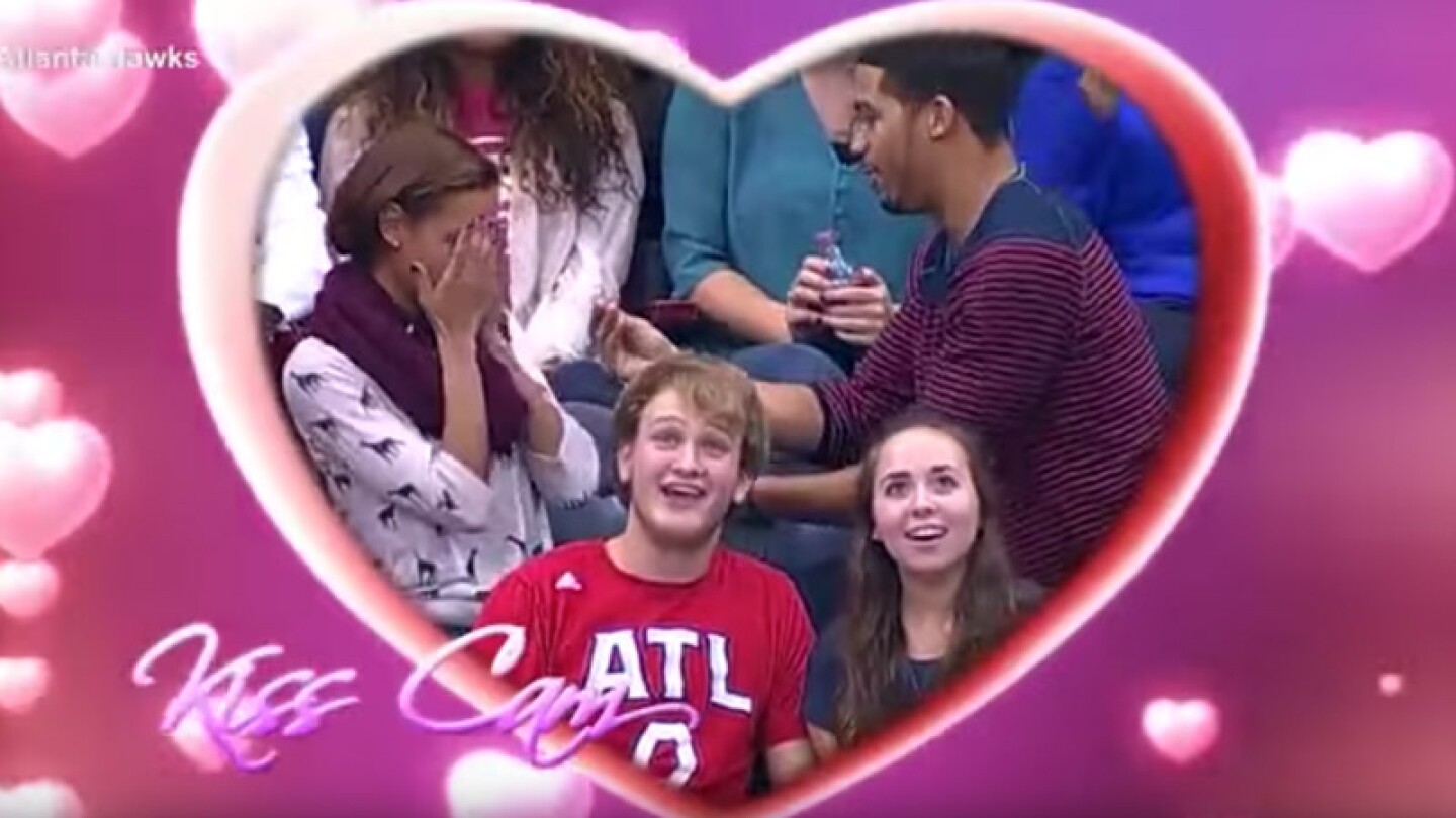 Anillo 'Kiss cam'.