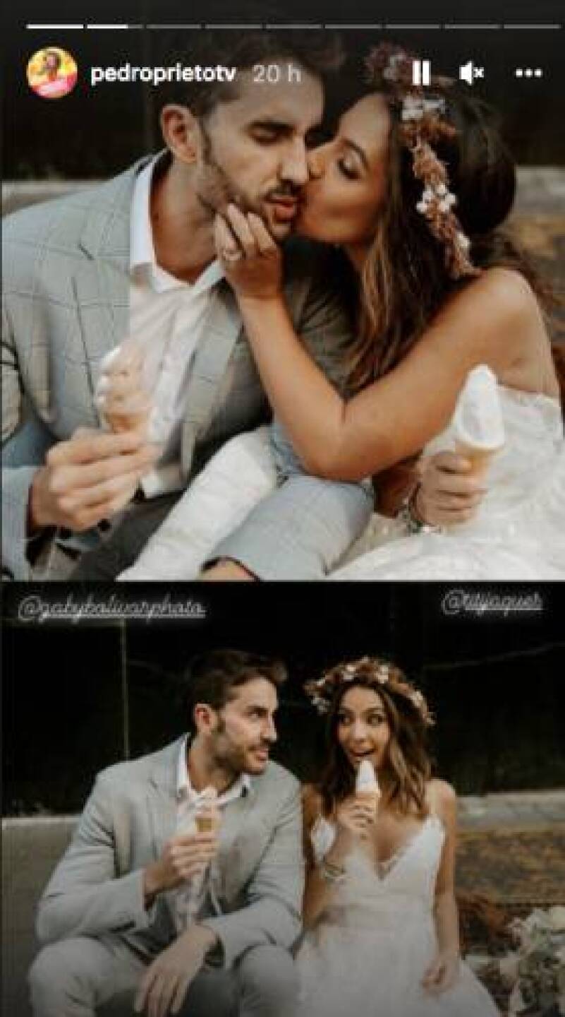 Pedro Prieto y su novia