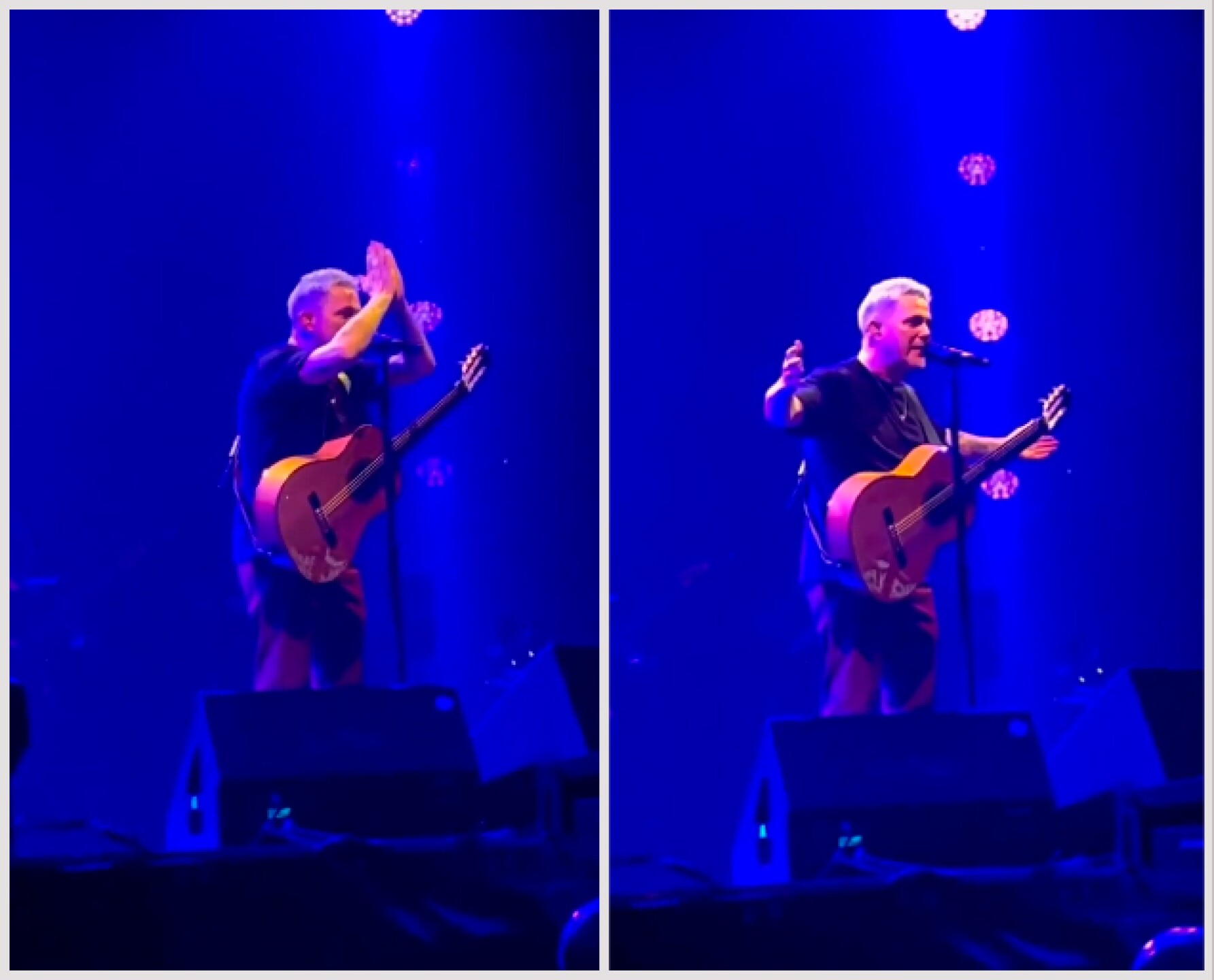 El cantante español agradeció el apoyo del público de Pamplona