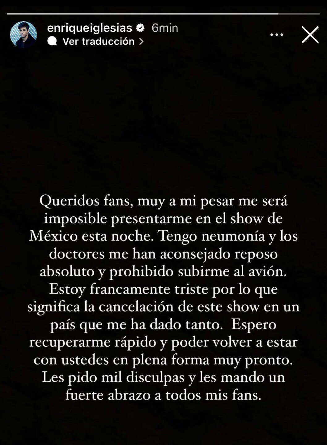 Enrique Iglesias anuncia que no estará en el Tecate Emblema 2023