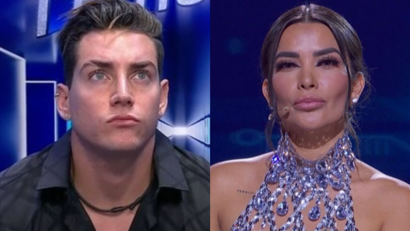 Agustín Fernández y Dania Méndez enojados